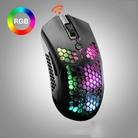 FREEDOM-WOLF X2 12000 DPI 7 Keys Honeycomb Hollow RGB Dual-modes Gaming Mechanical Computer Notebook Wireless Mouse(Black) - 1