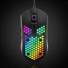 FREEDOM-WOLF M5 12000 DPI 6 Keys Wasp Lightweight Wired Hollow Gaming Mouse, Cable Length: 1.7m(Black) - 1