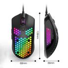 FREEDOM-WOLF M5 12000 DPI 6 Keys Wasp Lightweight Wired Hollow Gaming Mouse, Cable Length: 1.7m(Black) - 3