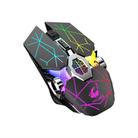 FREEDOM-WOLF X13 2400 DPI 6 Keys Wireless Charging Silent Water-cooled Luminous Mechanical Gaming Mouse(Star Black) - 2