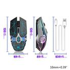 FREEDOM-WOLF X13 2400 DPI 6 Keys Wireless Charging Silent Water-cooled Luminous Mechanical Gaming Mouse(Star Black) - 3