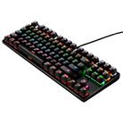 LEAVEN K550 87 Keys Green Shaft Gaming Athletic Office Notebook Punk Mechanical Keyboard, Cable Length: 1.8m(Black) - 1