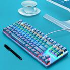 LEAVEN K550 87 Keys Green Shaft Gaming Athletic Office Notebook Punk Mechanical Keyboard, Cable Length: 1.8m(Blue) - 2