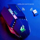 FREEDOM-WOLF X11 1600 DPI 6 Keys Wireless Rechargeable Luminous Mechanical Gaming Mouse(Black) - 2