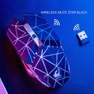 FREEDOM-WOLF X11 1600 DPI 6 Keys Wireless Rechargeable Luminous Mechanical Gaming Mouse(Star Black) - 1