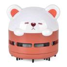 Cartoon Mini Night Light Desktop Vacuum Cleaner Student Office Car Handheld Dust Cleaner(Red) - 2