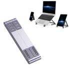 Metal Laptop Stand Computer Cooling Folding Mini Flat Raised Bracket(Silver) - 1