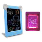 LED Luminous Drawing Board Electronic Fluorescent Writing Board Children Light Painting Message Board(Blue) - 1