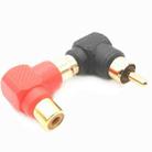 20 PCS / 10 Pairs L-shaped Lotus RCA Right Angle Elbow RCA Male to Female Audio Adapter(Color Random Delivery) - 3