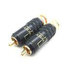 3 PCS WBT-0144 RCA Lotus Plug AV Audio and Video Plug(Black) - 1