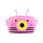 HoneyBee Children Toy Camera HD Front and Rear Dual-lens Camera Cartoon Digital Camera(Pink) - 1