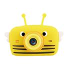 HoneyBee Children Toy Camera HD Front and Rear Dual-lens Camera Cartoon Digital Camera(Yellow) - 1
