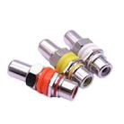 9 PCS / 3 Pairs RCA Female to Female Straight-through Head AV Lotus Butt Joint Extension Head Audio and Video Adapter - 2