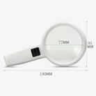 Handheld High-definition Lens with LED Light Reading and Maintenance Magnifying Glass for the Elderly, Style:95mm 10 Times - 1