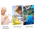 Handheld High-definition Lens with LED Light Reading and Maintenance Magnifying Glass for the Elderly, Style:95mm 10 Times - 4