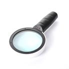 Handheld High-definition Lens with LED Light Reading and Maintenance Magnifying Glass for the Elderly, Style:95mm 10 Times - 5