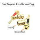 2pcs  4mm Banana Plugs Stackable Banana Plug Sockets Y-type Plugs - 2