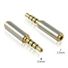 10 PCS 2.5 Four-level Revolution to 3.5 Female Adapter Mobile Phone Headset Adapter - 3