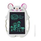 9 inch Children Cartoon Handwriting Board LCD Electronic Writing Board, Specification:Monochrome Screen(Cute Mouse White) - 1