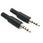 30 PCS Headphone Plug 3.5mm Four Pole Audio Head DIY Welding Head - 3