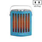 FUSHIAI Office Table Mini Small PTC Heater Desktop Quick Heat Silent Heater, Style:US Plug(Green) - 1