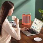 FUSHIAI Office Table Mini Small PTC Heater Desktop Quick Heat Silent Heater, Style:EU Plug(Orange) - 8