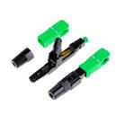 10 PCS FTTH SC APC Single-Mode Fiber Optic Quick Connector(Green) - 1