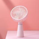 Trozk Summer Mini Handheld Desktop Dual-purpose USB Fan Night Light Fan(Pink) - 1