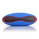 3D Stereo Mini Rugby Shape Bluetooth Speaker with TF Card Slot(Blue) - 1