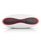 3D Stereo Mini Rugby Shape Bluetooth Speaker with TF Card Slot(White) - 1