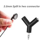 Mini Y Shaped 3.5mm Male to Double 3.5mm Female Jack Audio Headset Adapter Connector Keychain(Black) - 4