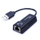 USB to RJ45 10/100 Mbps USB Ethernet Adapter Network card(Black) - 1