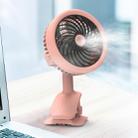 Desktop Office Small Fan USB Charging Clip Fan(Pink) - 1