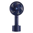 USB Portable Outdoor Mini Fan with Mobile Phone Holder Night Light Small Fan(Dark Purple) - 1