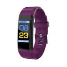 ID115 0.96 inch OLED Screen Smart Watch Wristband Pedometer Sport Fitness Tracker Bracelet(Purple) - 1