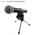 Microphone Stand Adjustable Microphone Stand Foldable Mic Clamp Clip Holder Stand Metal Tripod(Black) - 1