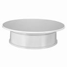 30cm 360 Degree Electric Rotating Turntable Display Stand Mirror Top Video Shooting Props Turntable for Photography, Load 4kg (White) - 1