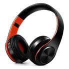 LPT660 Foldable Stereo Bluetooth Headset MP3 Player, Support 32GB TF Card & 3.5mm AUX(Black Orange) - 1