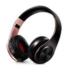 HIFI Stereo Wireless Bluetooth Headphone for Xiaomi iPhone Sumsamg Tablet, with Mic, Support SD Card & FM(Rose Gold Black) - 1