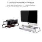 Monitor Stand Riser with Metal Feet for iMac MacBook LCD Display Printer, Lapdesk Tabletop Organizer Sturdy Platform Save Space(Light Wood Grain) - 4