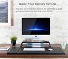Monitor Stand Riser with Metal Feet for iMac MacBook LCD Display Printer, Lapdesk Tabletop Organizer Sturdy Platform Save Space(Light Wood Grain) - 5