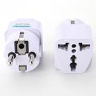 Universal UK US AU To EU AC Power Socket Plug Travel Charger Adapter Converter Power Connector EU Plug(WHITE) - 1