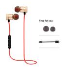 MoreBlue S07 Wireless Bluetooth Earphones Metal Magnetic Stereo Bass Headphones Cordless Sport Headset Earbuds With Microphone(Gold) - 6