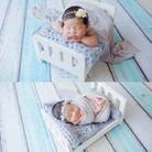 100 Days Old Wooden Bed For Newborns Children Photography Props(Pink) - 6