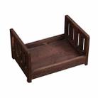 100 Days Old Wooden Bed For Newborns Children Photography Props(Coffee) - 1