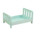 100 Days Old Wooden Bed For Newborns Children Photography Props(Green) - 1