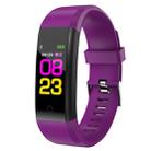 ID115 Plus Smart Bracelet Fitness Heart Rate Monitor Blood Pressure Pedometer Health Running Sports SmartWatch for IOS Android(purple) - 1