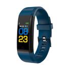 ID115 Plus Smart Bracelet Fitness Heart Rate Monitor Blood Pressure Pedometer Health Running Sports SmartWatch for IOS Android(dark blue) - 1