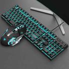 X-L SWAB GX50 Computer Manipulator Feel Wired Keyboard + Macro Programming Mouse, Color： Black Ice Blue - 1