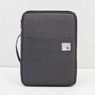 Multi-functional A4 Document Bags Portable Waterproof Oxford Cloth Storage Bag for Notebooks，Size: 33cm*24*3.5cm(Dark Gray) - 1